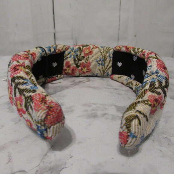 New Lele Sadoughi Headband Floral Brocade Knotted - Picture 11 of 12